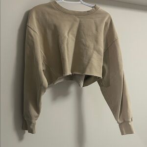 TNA Beige Cropped Sweatshirt